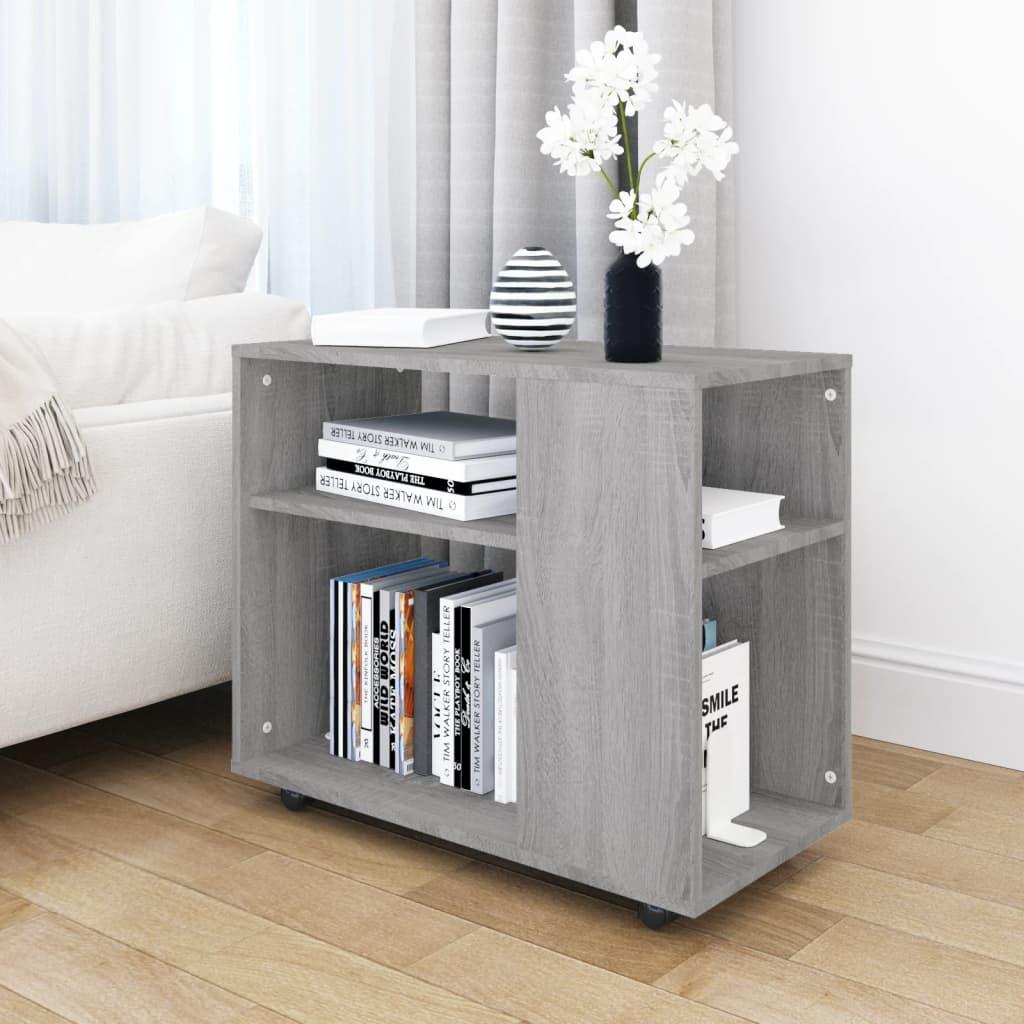 Sidebord 70x35x55 cm konstrueret træ grå sonoma-eg