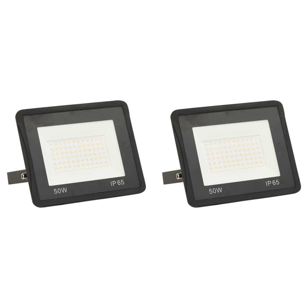 LED-projektører 2 stk. 50 W varm hvid