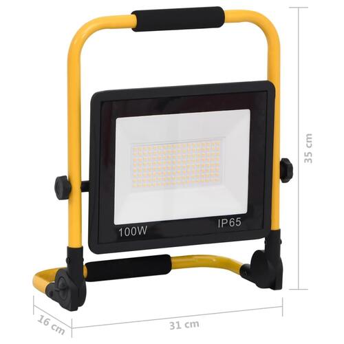 LED-projektør med håndtag 100 W kold hvid