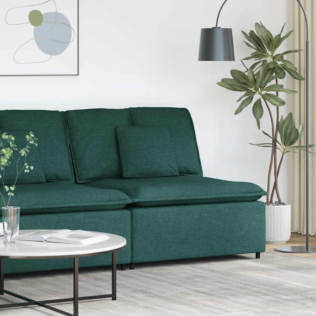 Modulopbygget Sofaarmlænsendemodul Med Hynder 100 Cm - Mørkegrøn / centre sofa