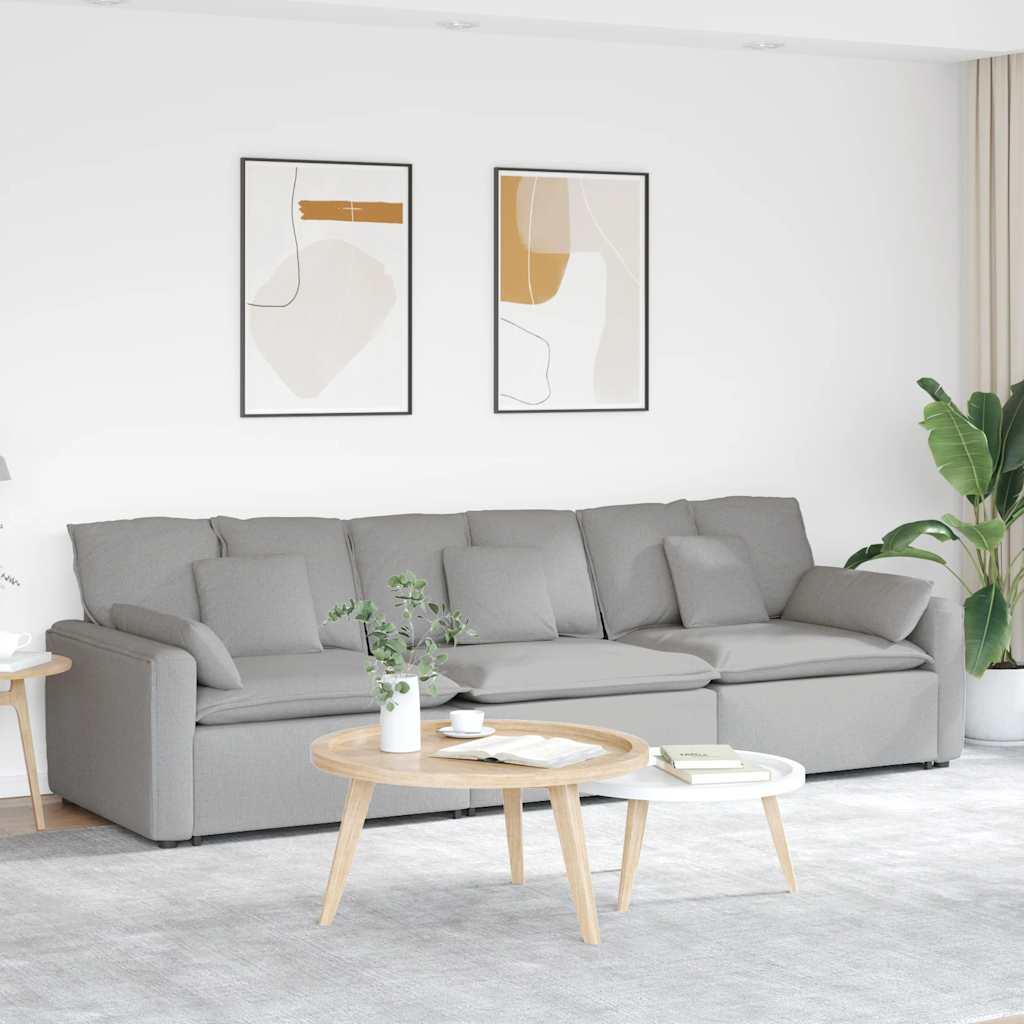 Modulsofa med hynder skygrå billede