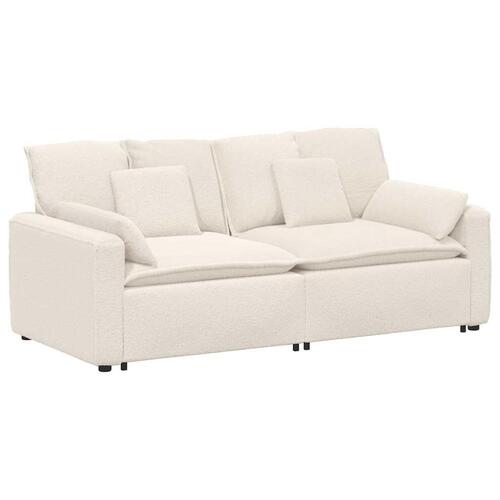 Modulsofa med hynder cremefarvet