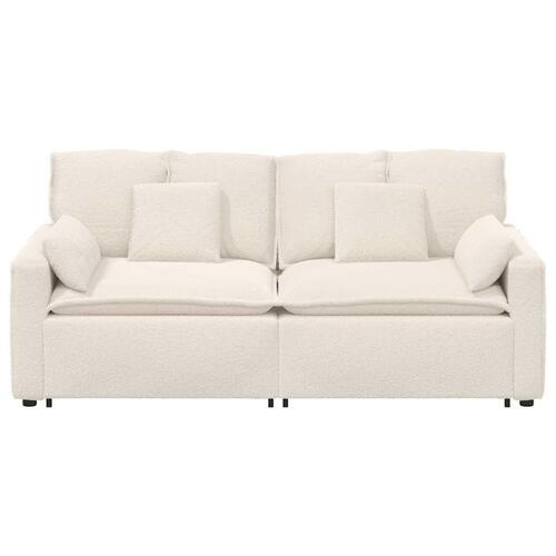 Modulsofa med hynder cremefarvet
