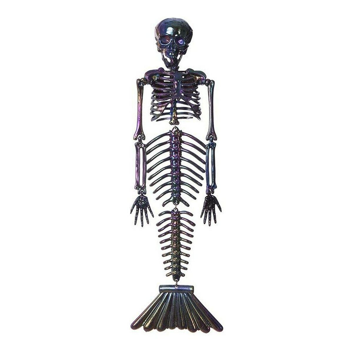 Halloween dekoration - skelet-havfrue, chromsalt 37 cm