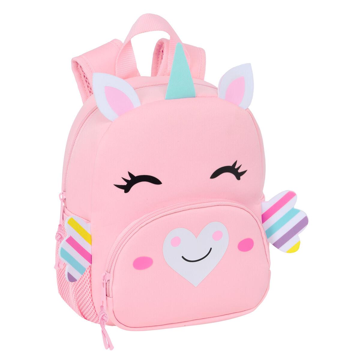 Skoletaske Safta Unicornio Pink 20 x 25 x 9 cm