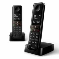 Trådløs telefon Philips D4702B/34 1,8" DECT Hvid Sort