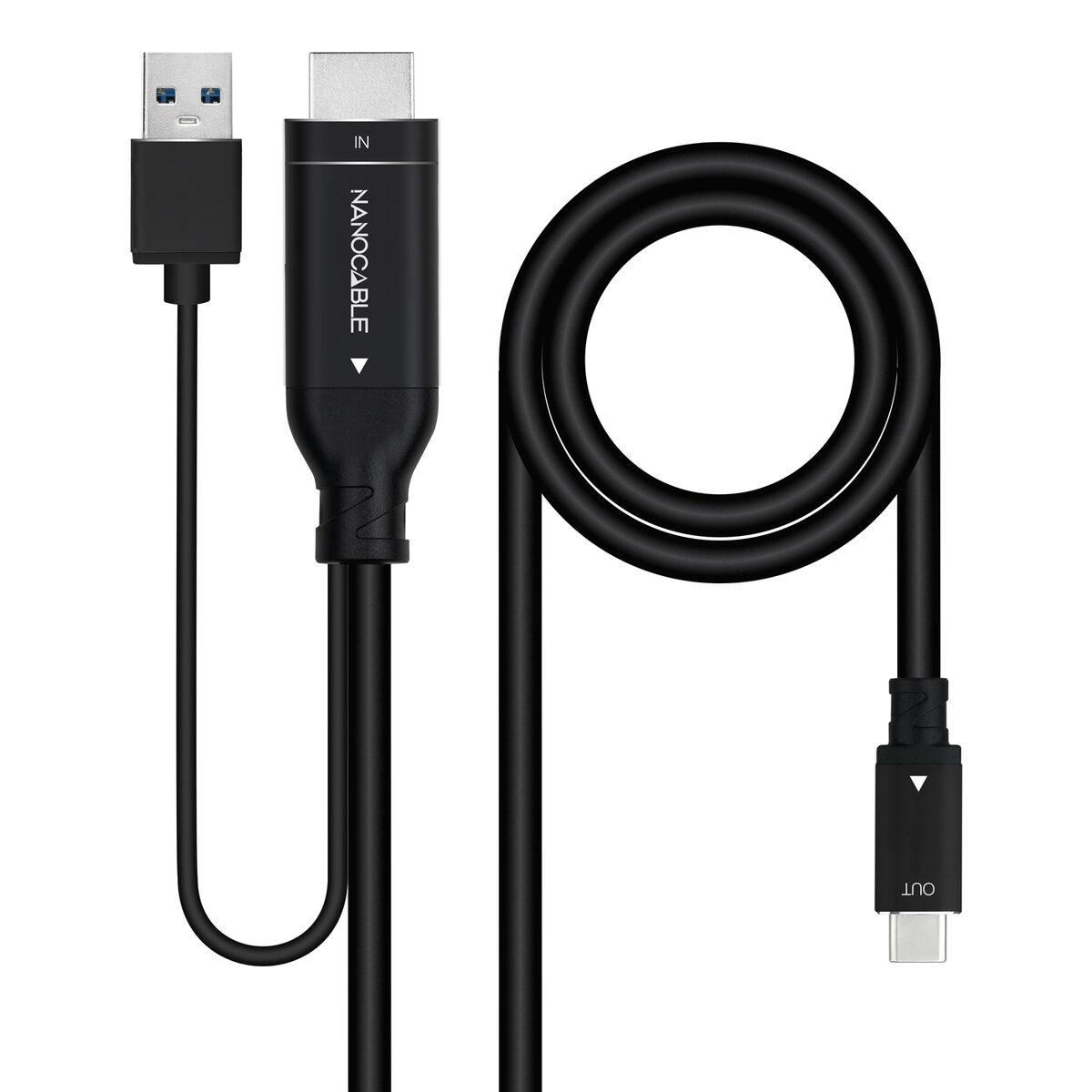 USB-C til HDMI-kabel NANOCABLE Sort 1,8 m