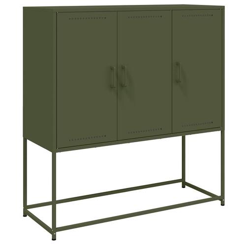 Skab 100,5x39x107 cm stål olivengrøn