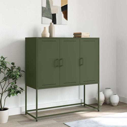 Skab 100,5x39x107 cm stål olivengrøn