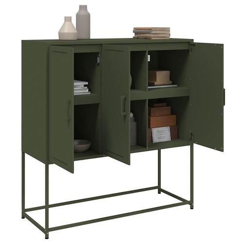 Skab 100,5x39x107 cm stål olivengrøn