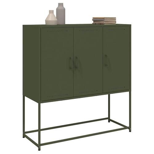 Skab 100,5x39x107 cm stål olivengrøn