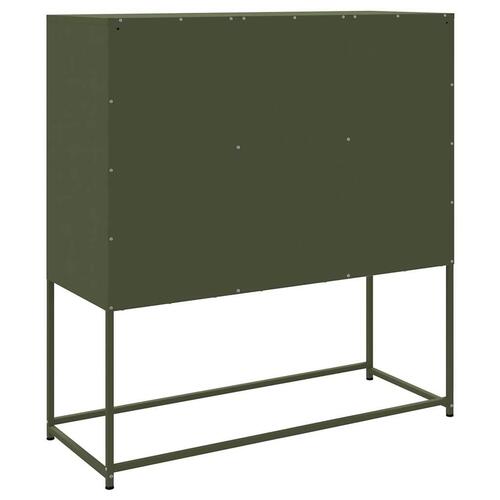 Skab 100,5x39x107 cm stål olivengrøn