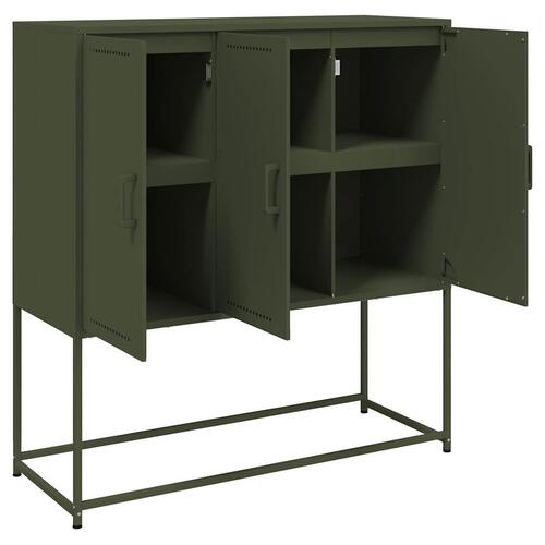 Skab 100,5x39x107 cm stål olivengrøn
