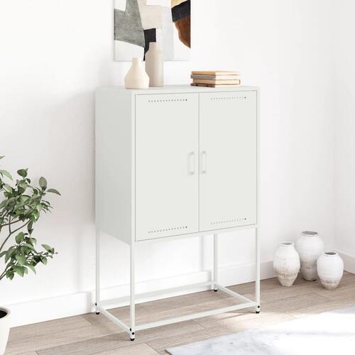 Skab 68,5x38,5x107 cm stål hvid