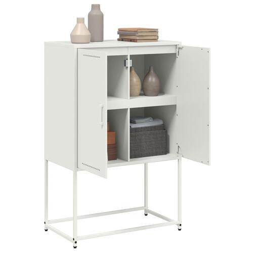 Skab 68,5x38,5x107 cm stål hvid
