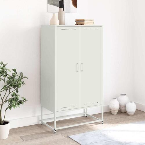 Skab 68,5x38,5x123,5 cm stål hvid
