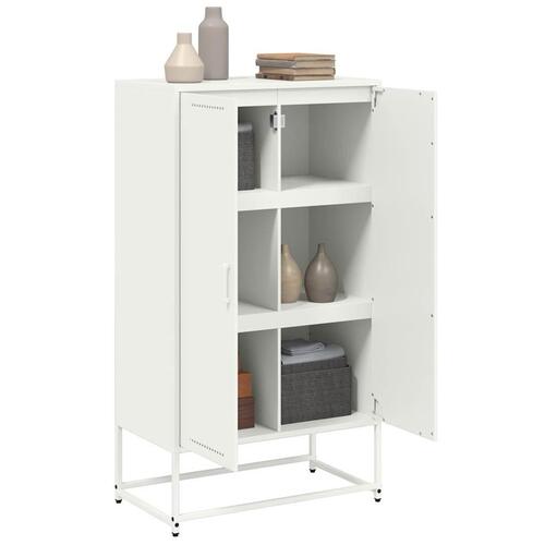 Skab 68,5x38,5x123,5 cm stål hvid