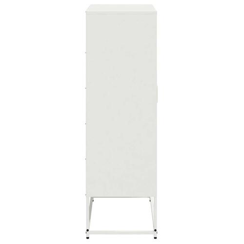 Skab 68,5x38,5x123,5 cm stål hvid