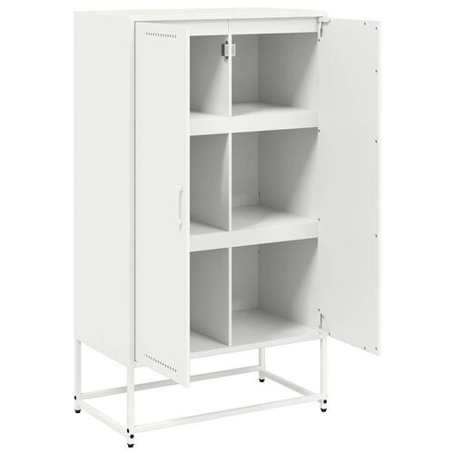 Skab 68,5x38,5x123,5 cm stål hvid