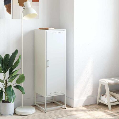 Skab 36x39x123 cm stål hvid