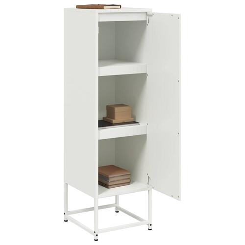 Skab 36x39x123 cm stål hvid