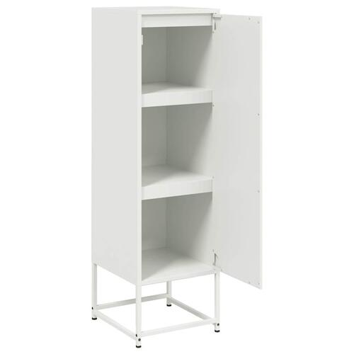 Skab 36x39x123 cm stål hvid