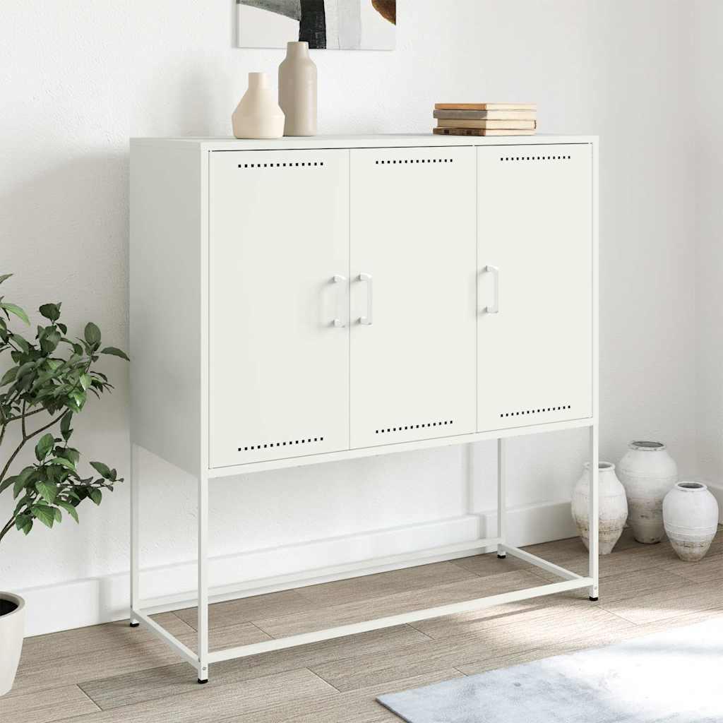 Skab 100,5x39x107 cm stål hvid