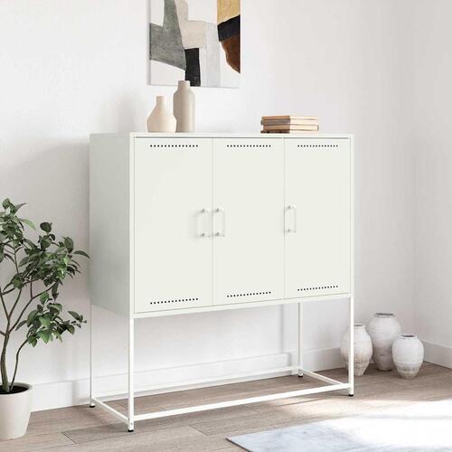 Skab 100,5x39x107 cm stål hvid