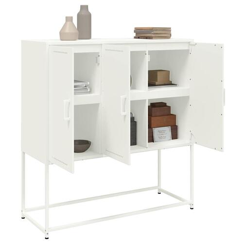 Skab 100,5x39x107 cm stål hvid