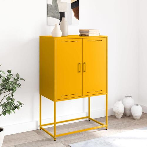 Skab 68,5x38,5x107 cm stål sennepsgul