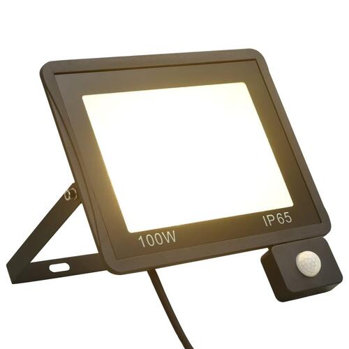 LED-projektør med sensor 100 W varm hvid