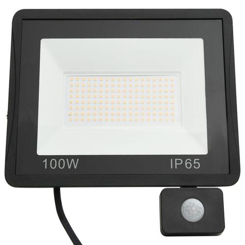 LED-projektør med sensor 100 W varm hvid