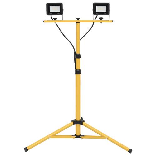 LED-projektør med stativ 2x20 W kold hvid