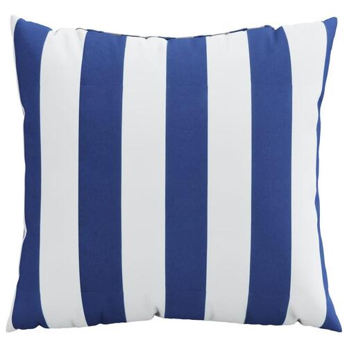 Pyntepuder 4 stk. 60x60 cm stof striber blå og hvid