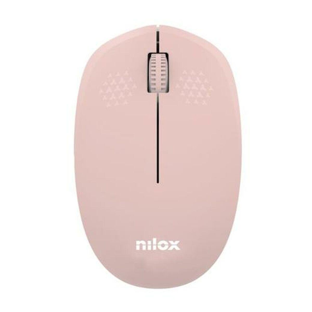 Optisk trådløs mus Nilox Sort Pink