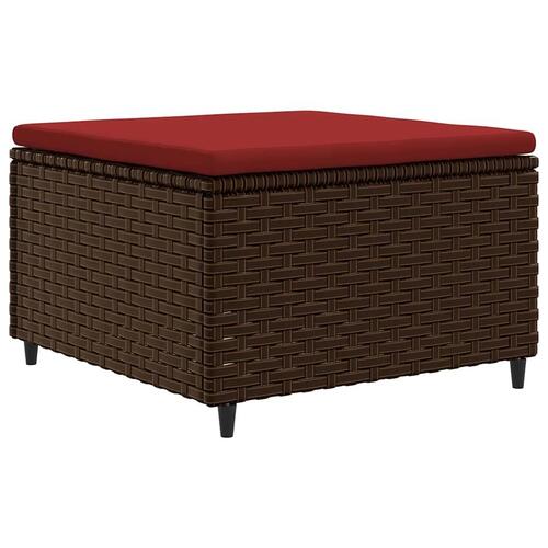 Loungesæt til haven 8 dele med hynder polyrattan brun