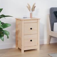 Sengebord 40x35x61,5 cm massivt fyrretræ