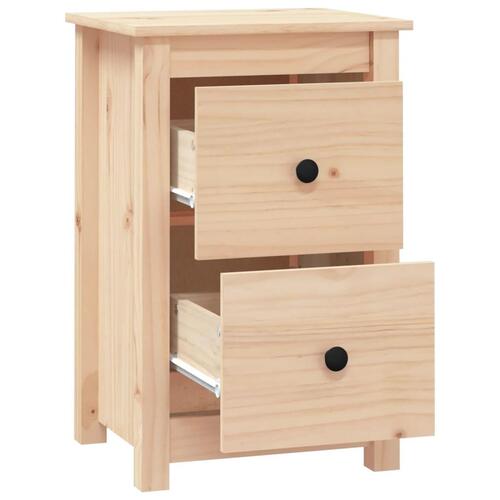 Sengebord 40x35x61,5 cm massivt fyrretræ