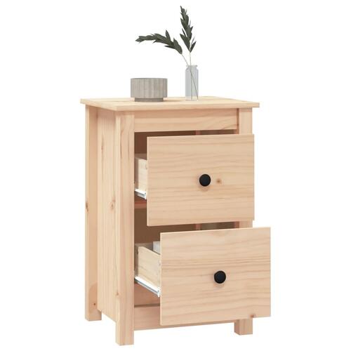 Sengebord 40x35x61,5 cm massivt fyrretræ