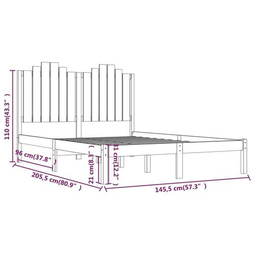 Sengeramme 140x200 cm massivt fyrretræ