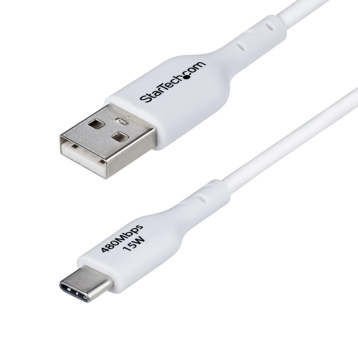 Startech USB-C til USB-A kabel, USB 2.0, 1 m, hvid