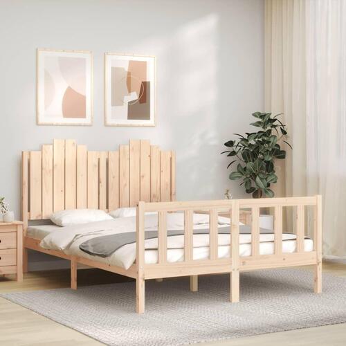 Sengeramme uden madras 140x200 cm massivt fyrretræ