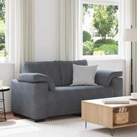 Elskovssofa 120 cm fløjl mørkegrå