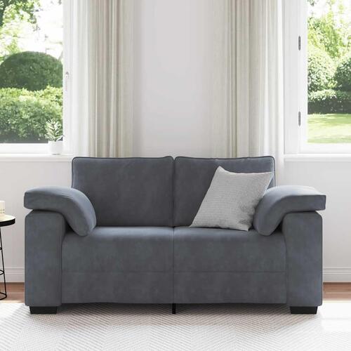 Elskovssofa 120 cm fløjl mørkegrå
