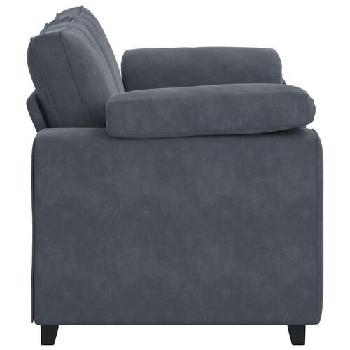 Elskovssofa 120 cm fløjl mørkegrå