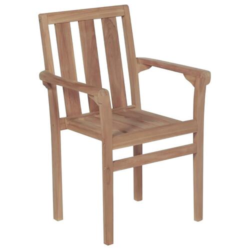 Havestole 2 stk. med beige hynder massivt teaktræ