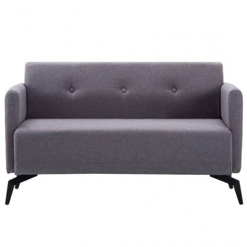 2-personers sofa stofbeklædning 115 x 60 x 67 cm lysegrå