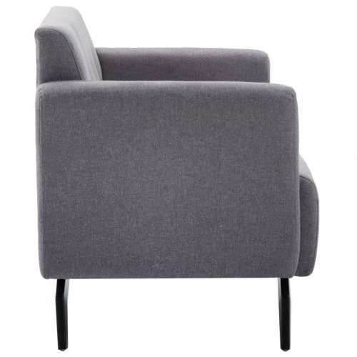 2-personers sofa stofbeklædning 115 x 60 x 67 cm lysegrå