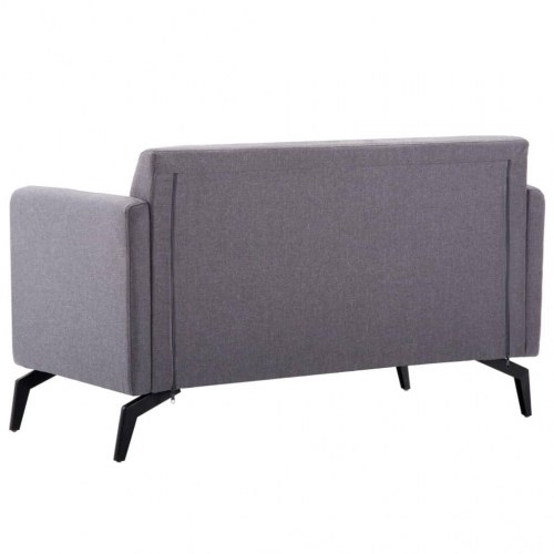 2-personers sofa stofbeklædning 115 x 60 x 67 cm lysegrå
