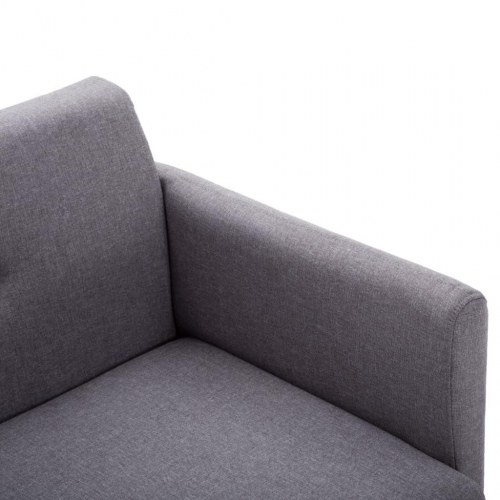2-personers sofa stofbeklædning 115 x 60 x 67 cm lysegrå